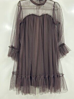 Choklate Paris Sheer Tulle Babydoll Dress NWT Size L Romantic Cottagecore Fairy